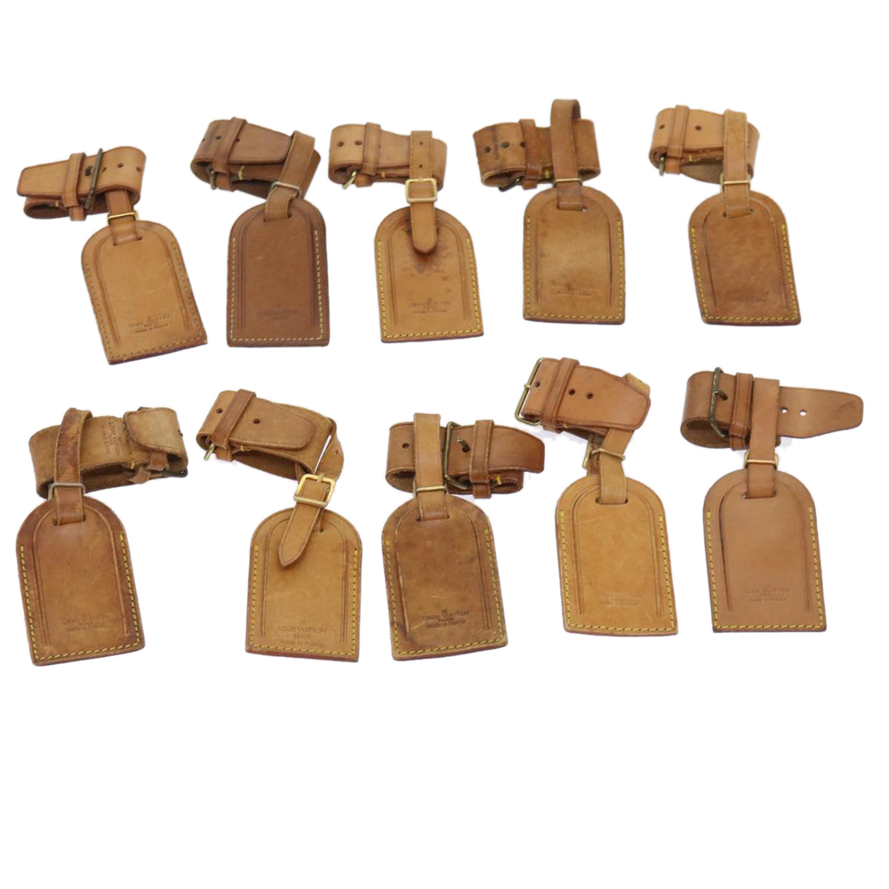 Louis Vuitton Powanie Name Tag Leather 10set Beige Lv… Gem